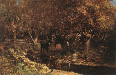 Osiery med køer af Laszlo Mednyanszky